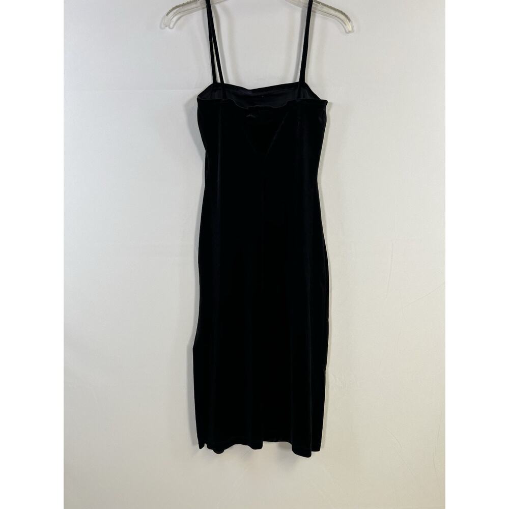 VTG Y2K Rampage Black Velour Velvet Floral Slip Dress Women’s M Fairy Grange - Picture 10 of 13